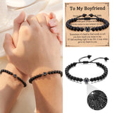 Natural Stone Card Bracelet For Men Women