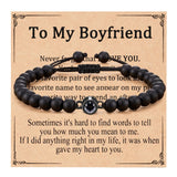 Natural Stone Card Bracelet For Men Women