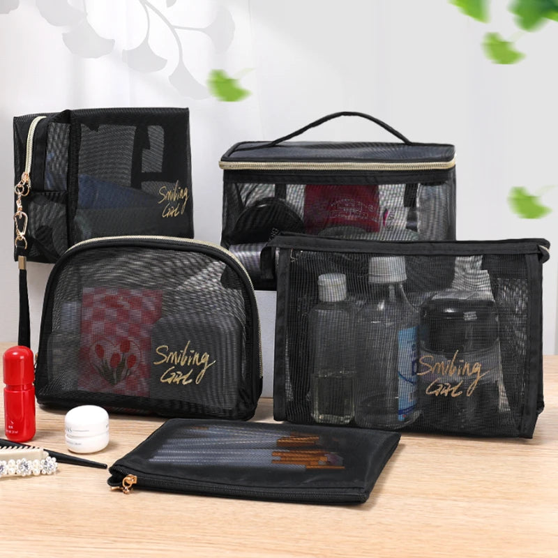 Nylon Mesh Cosmetic Storage Travel Bag
