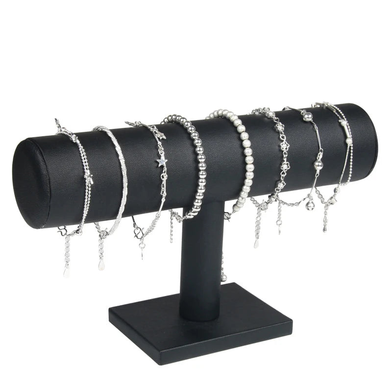 PU Bracelet Display Chain Watch T-Bar Rack Jewelry Display Organizer