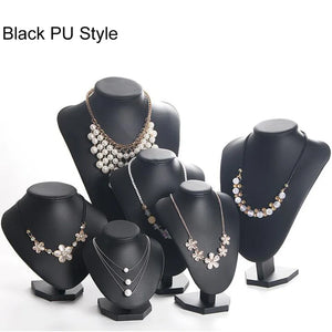 Gray Necklace Pendant Mannequin Stand Jewelry Display