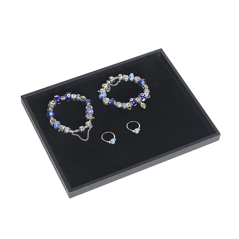 PU Velvet Jewelry Display Tray Organizer Case