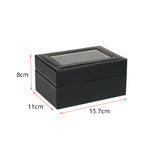 PU Watch Box 3 Grids Slots Watch Storage Organizer BOX Watches Collection