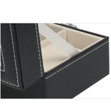 PU Watch Box 3 Grids Slots Watch Storage Organizer BOX Watches Collection