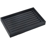 PU Leather 7 Slots Ring Earrings Trays Showcase Display Jewelry Organizer