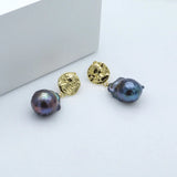 Baroque Pearl Coin Earrings Exaggerated Retro Women's Jewelry