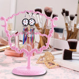 Pink Jewelry Display Stand Tray Flower Tree Storage Box