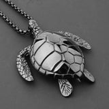 316L Stainless Steel Tortise Turtle Pendant Necklace Christmas Gift