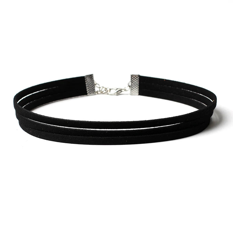 Punk Gothic Chokers Necklaces for Women Velvet Lace Collar Pendant Jewelry