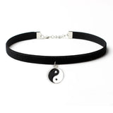 Punk Gothic Flower Velvet Lace Choker Necklace Geometric Collar Pendant Jewelry