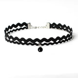 Punk Gothic Chokers Necklaces for Women Velvet Lace Collar Pendant Jewelry