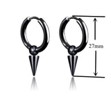 Punk Stainless Steel Stud Earrings Vintage Hip Hop