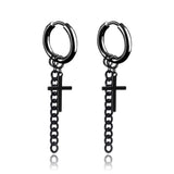 Punk Stainless Steel Stud Earrings Vintage Hip Hop