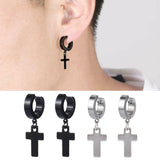 Gothic Spike Rivet Hoop Huggie Earrings