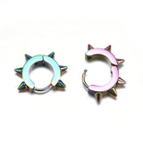Gothic Spike Rivet Hoop Huggie Earrings