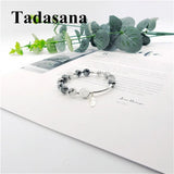 Silver 925 Quartz Rutilated Women Bracelet Bangle