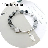 Silver 925 Quartz Rutilated Women Bracelet Bangle