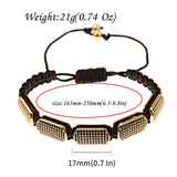 Zirconium Hand Braided Bracelet Copper Beads Classic Bangle
