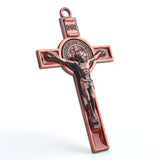 Red St Benedict Crucifix Rosary Cross Pendant 6pcs