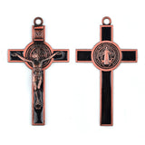 Red St Benedict Crucifix Rosary Cross Pendant 6pcs