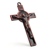 Red St Benedict Crucifix Rosary Cross Pendant 6pcs