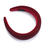 Red Rhinestone Hairband Wide Headwear Ladies Statement ZA Headbead
