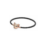 Red Leather Charms 925 Silver Bracelet for Women DIY Beads Making