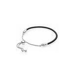 Red Leather Charms 925 Silver Bracelet for Women DIY Beads Making
