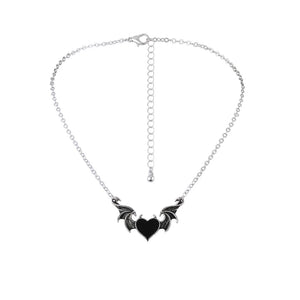 Red Love Pendant Necklace Bat Wing Necklaces