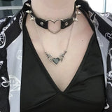 Red Love Pendant Necklace Bat Wing Necklaces