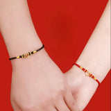Red Rope Bracelet w/ 24k Love Pendant for Women