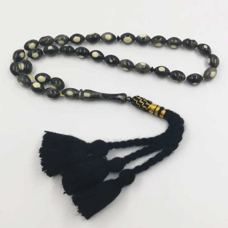Resin Tasbih Muslim Prayer Beads with Tassel Islamic Rosary Kuwait Jewelry