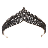 Retro Bridal Crown Headdress Wedding Princess Crown Golden Plated