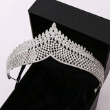 Retro Bridal Crown Headdress Wedding Princess Crown Golden Plated