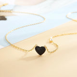 Rhinestone Heart Necklace Chokers Jewelry Gift