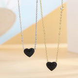 Rhinestone Heart Necklace Chokers Jewelry Gift