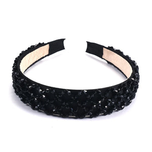 Rhinestone Wide Hairband Crystal Pearl Headband Wedding Hair Jewelry
