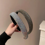 Rhinestone Wide Hairband Crystal Pearl Headband Wedding Hair Jewelry