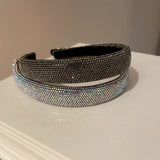 Rhinestone Wide Hairband Crystal Pearl Headband Wedding Hair Jewelry