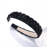 Rhinestone Wide Hairband Crystal Pearl Headband Wedding Hair Jewelry
