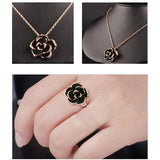 Rose Mountain Camellia Jewelry Set For Women Gift