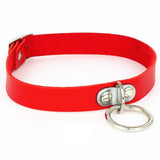 Round Leather Choker Necklace Women Metal Jewelry Punk Gothic Necklace