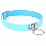 Round Leather Choker Necklace Women Metal Jewelry Punk Gothic Necklace