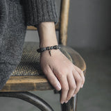Rutilated Quartz Bracelet Dainty Crystals Ebony Health Unisex Jewelry