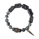 Rutilated Quartz Bracelet Dainty Crystals Ebony Health Unisex Jewelry