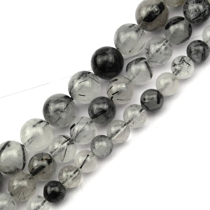 Rutilated Quartz Natural Stone Beads for Jewelry Making