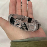Rutilated Quartz Crystal Beads Bracelet Fine Jewelry for Women
