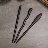 Sandalwood Chinese Hairpin Hanfu Cosplay Hair Forks