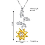 Sunflower Pendant Necklace Round Seed Pendant Jewelry