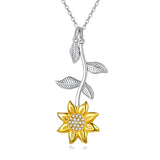 Sunflower Pendant Necklace Round Seed Pendant Jewelry